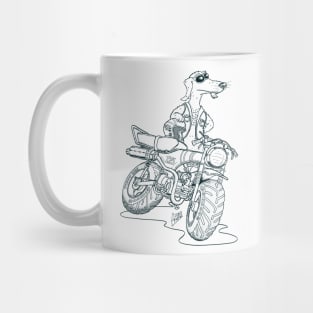 Daxhund and his motorcycle Mug